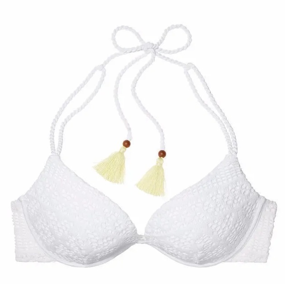 NWOT Victoria Secret Lace Up Crochet Bikini - Picture 6 of 8